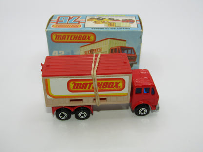 Matchbox Superfast No 42C Mercedes Truck MATCHBOX On BEIGE Container