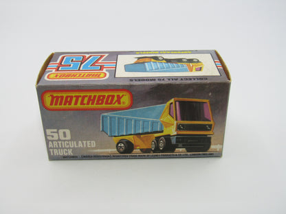 Matchbox Superfast 50B Articulated Truck RED &  BLUE, BLACK Axle Clip