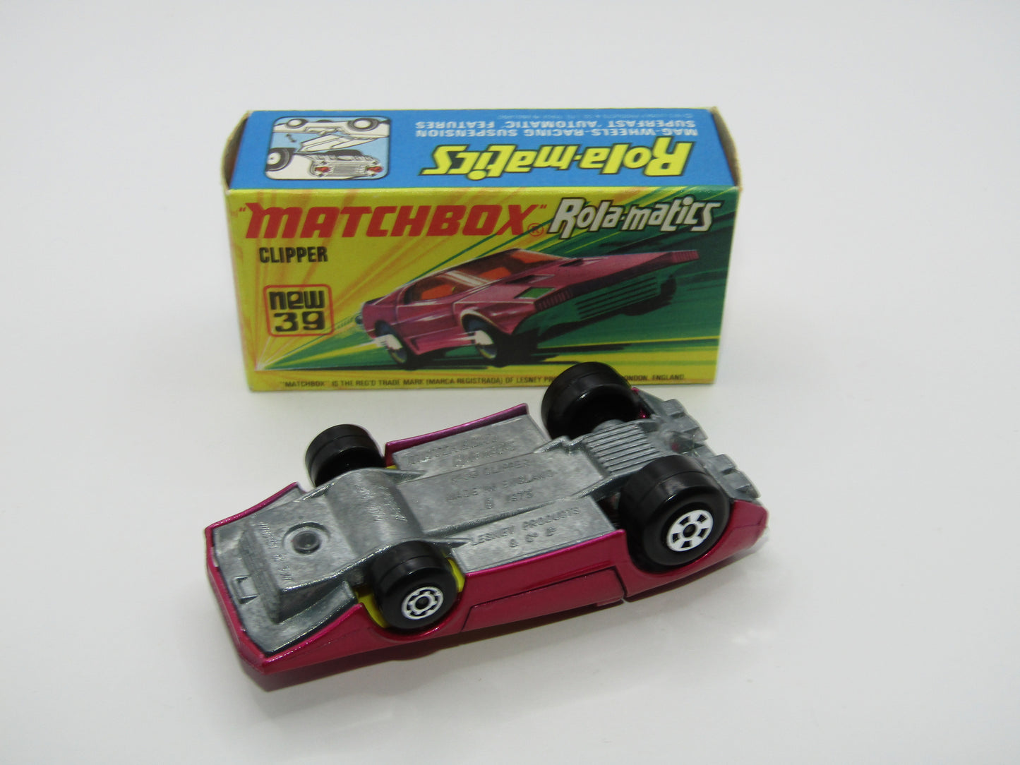Matchbox Superfast 39A Clipper Magenta Purple UNPAINTED Base Chrome Exhausts