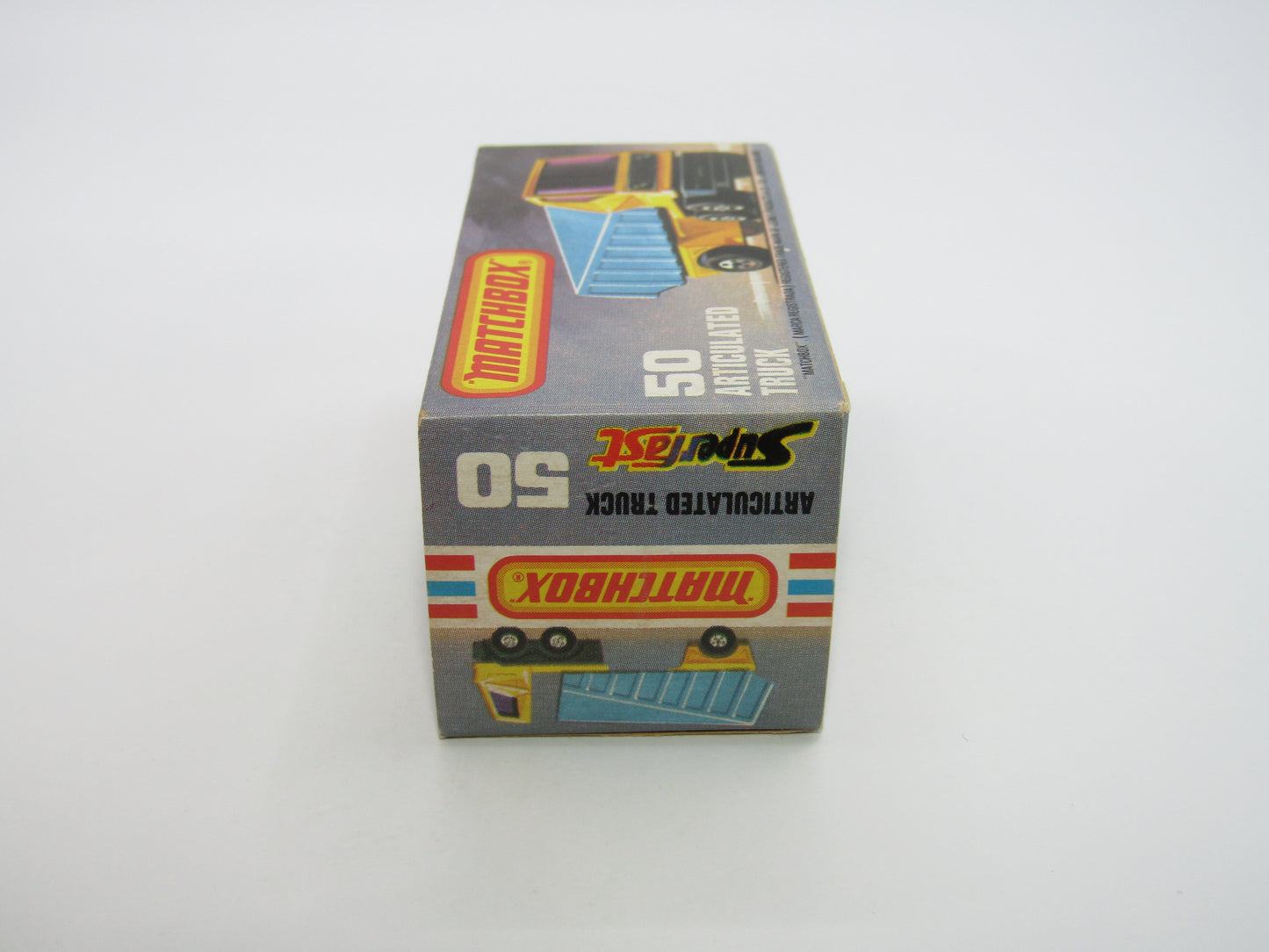 Matchbox Superfast 50B Articulated Truck RED &  BLUE, BLACK Axle Clip