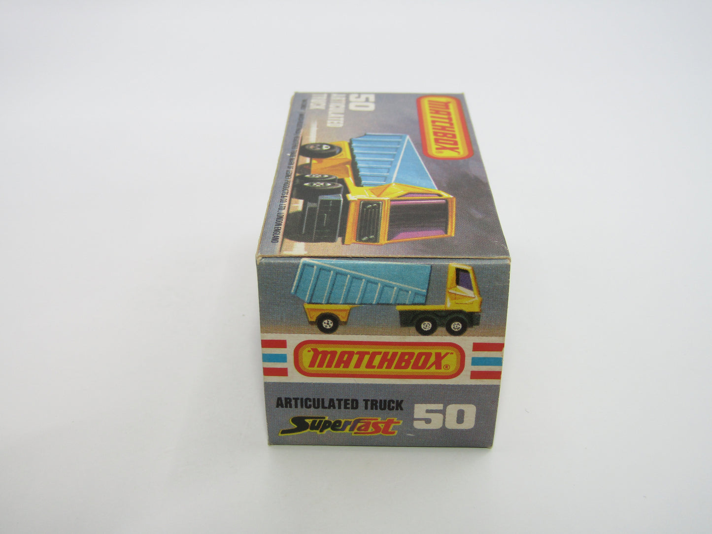 Matchbox Superfast 50B Articulated Truck RED &  BLUE, BLACK Axle Clip