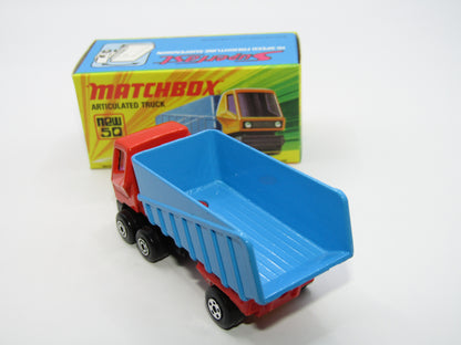 Matchbox Superfast 50B Articulated Truck RED &  BLUE, YELLOW Axle Clip
