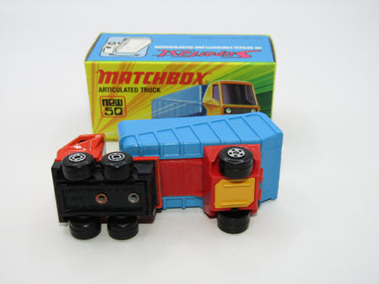 Matchbox Superfast 50B Articulated Truck RED &  BLUE, YELLOW Axle Clip