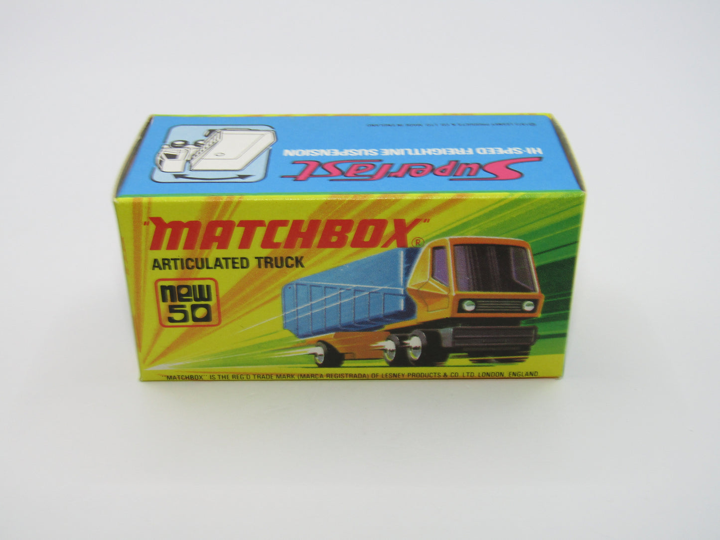 Matchbox Superfast 50B Articulated Truck RED &  BLUE, YELLOW Axle Clip