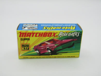 Matchbox Superfast 39A Clipper Magenta Purple White Exhausts Met Green Base