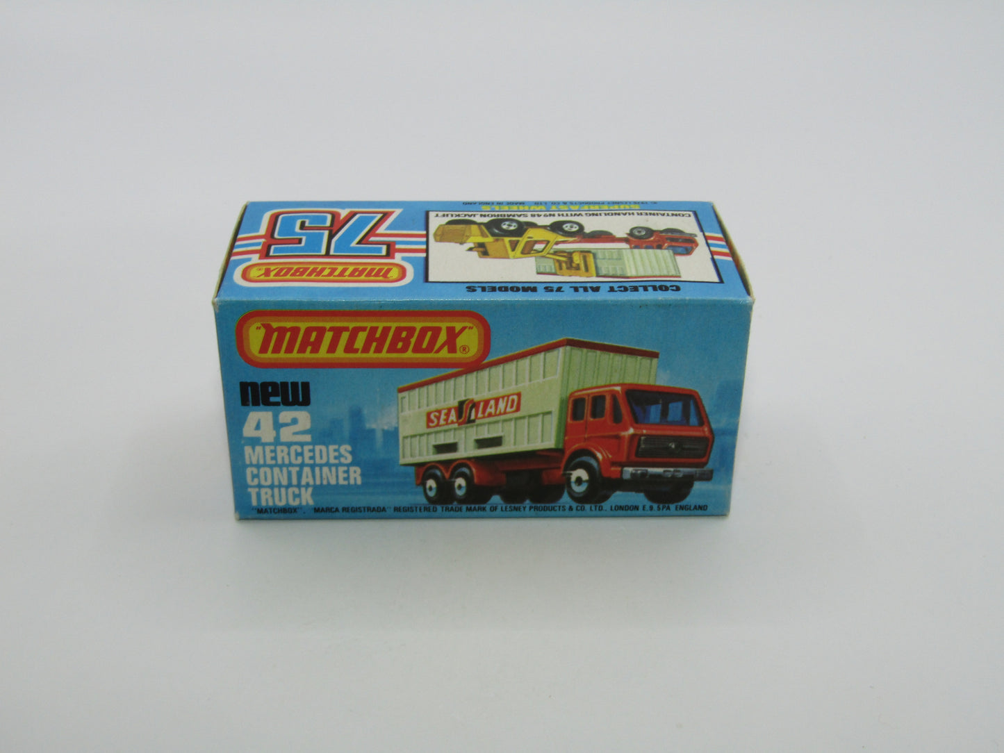 Matchbox Superfast No 42C Mercedes Container Truck CHOCOLATE Sealand
