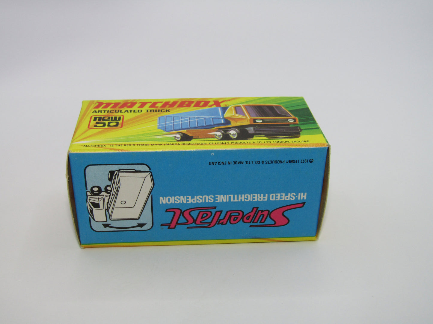 Matchbox Superfast 50B Articulated Truck RED &  BLUE, YELLOW Axle Clip