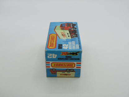 Matchbox Superfast No 42C Mercedes Container Truck CHOCOLATE Sealand