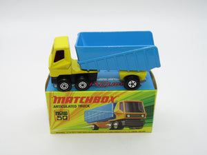 Matchbox Superfast 50B Articulated Truck LEMON YELLOW RED Windows