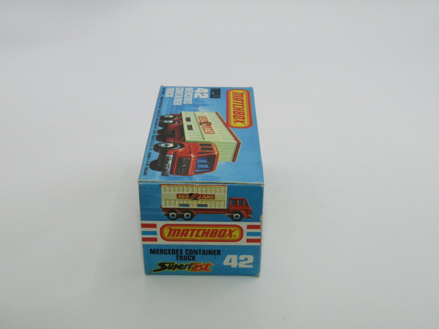 Matchbox Superfast No 42C Mercedes Container Truck CHOCOLATE Sealand