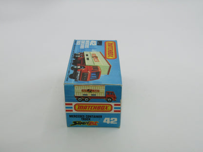 Matchbox Superfast No 42C Mercedes Container Truck CHOCOLATE Sealand