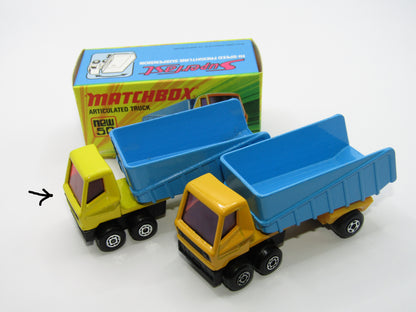 Matchbox Superfast 50B Articulated Truck LEMON YELLOW RED Windows