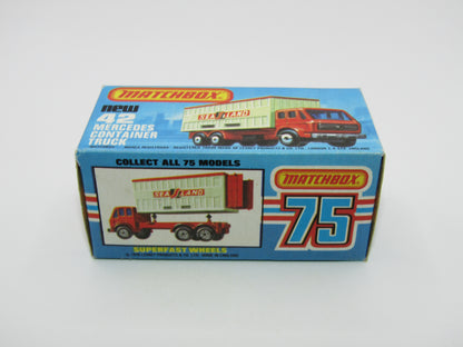 Matchbox Superfast No 42C Mercedes Container Truck CHOCOLATE Sealand