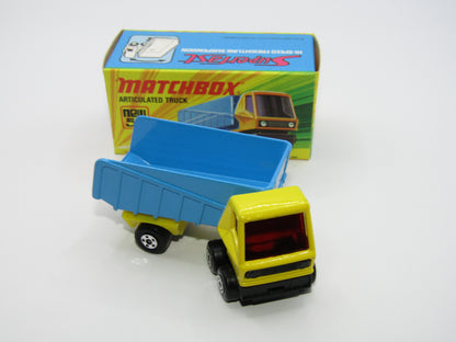Matchbox Superfast 50B Articulated Truck LEMON YELLOW RED Windows