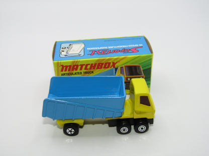 Matchbox Superfast 50B Articulated Truck LEMON YELLOW RED Windows