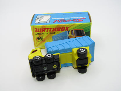 Matchbox Superfast 50B Articulated Truck LEMON YELLOW RED Windows