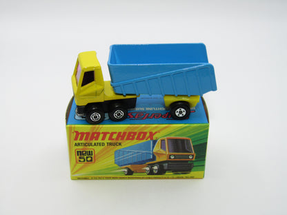 Matchbox Superfast 50B Articulated Truck LEMON Yellow PURPLE Windows