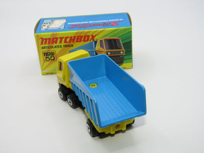 Matchbox Superfast 50B Articulated Truck LEMON Yellow PURPLE Windows
