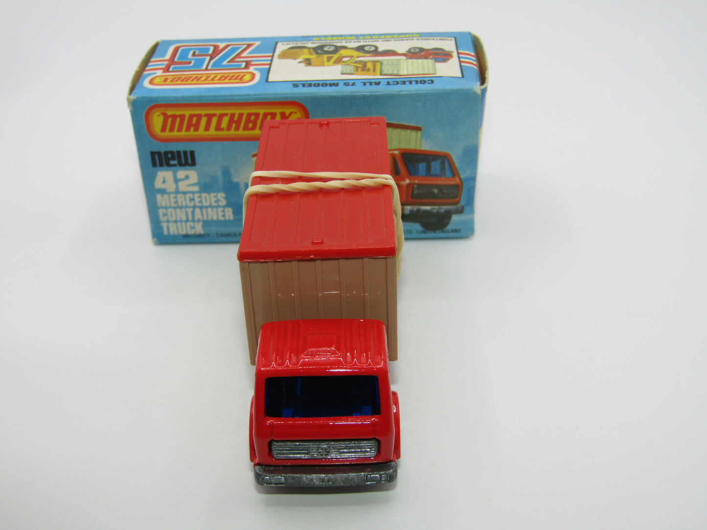 Matchbox Superfast No 42C Mercedes Container Truck TAN OCL