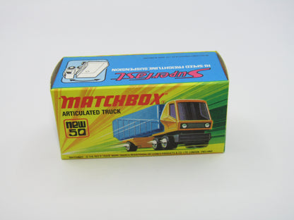 Matchbox Superfast 50B Articulated Truck LEMON Yellow PURPLE Windows