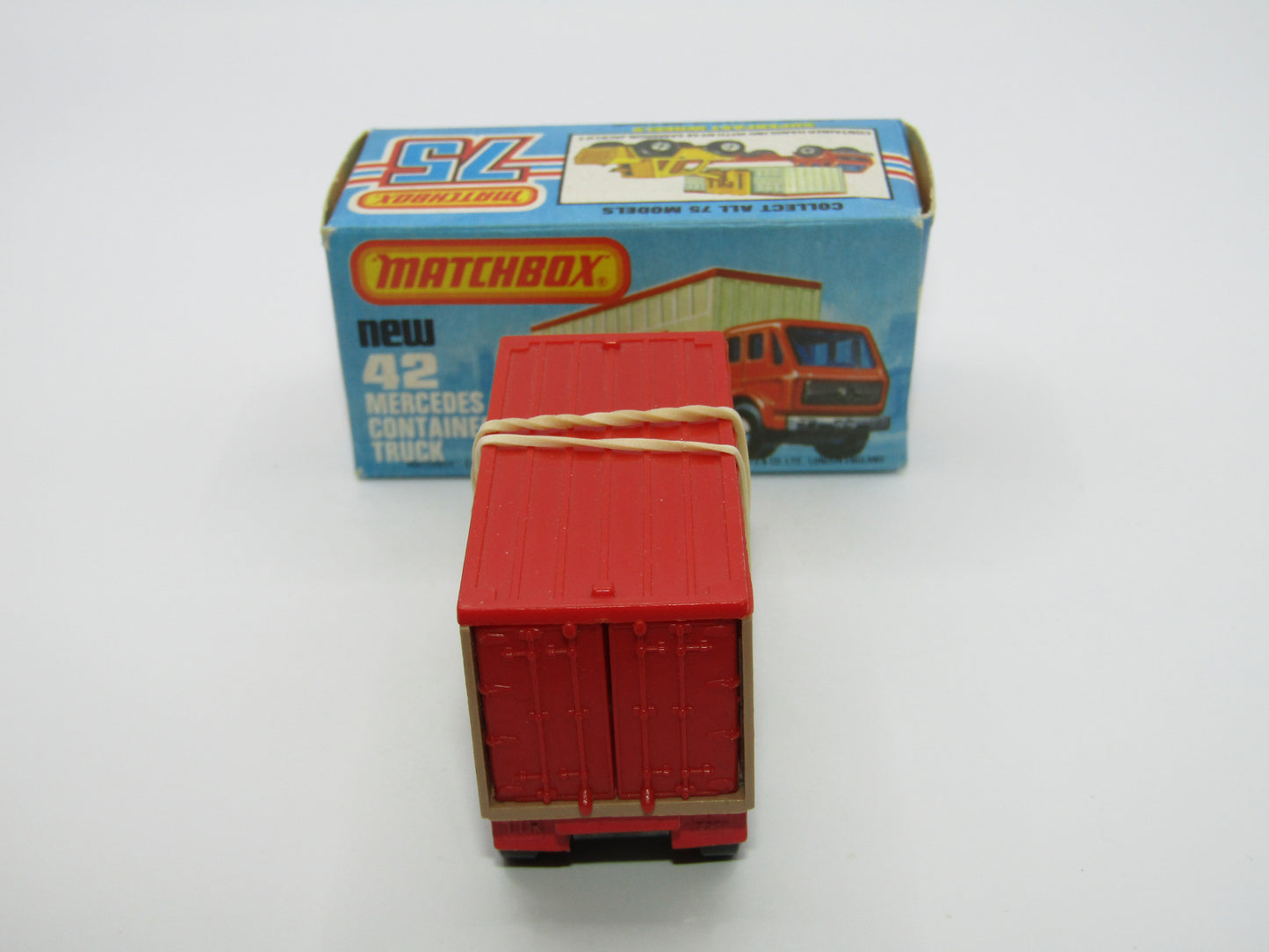 Matchbox Superfast No 42C Mercedes Container Truck TAN OCL