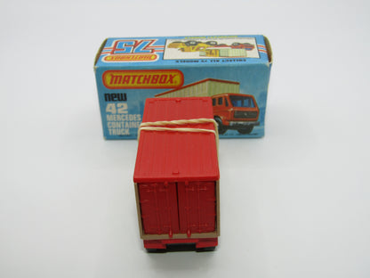 Matchbox Superfast No 42C Mercedes Container Truck TAN OCL