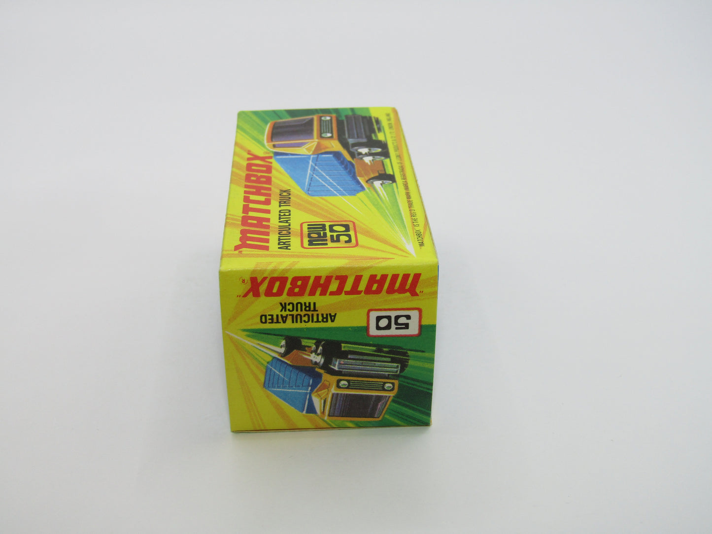Matchbox Superfast 50B Articulated Truck LEMON Yellow PURPLE Windows