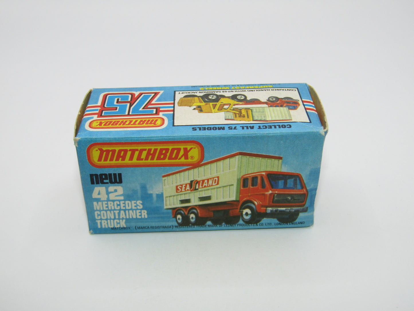 Matchbox Superfast No 42C Mercedes Container Truck TAN OCL