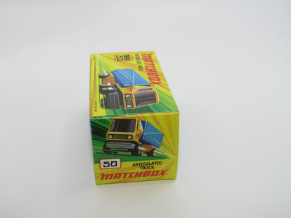Matchbox Superfast 50B Articulated Truck LEMON Yellow PURPLE Windows