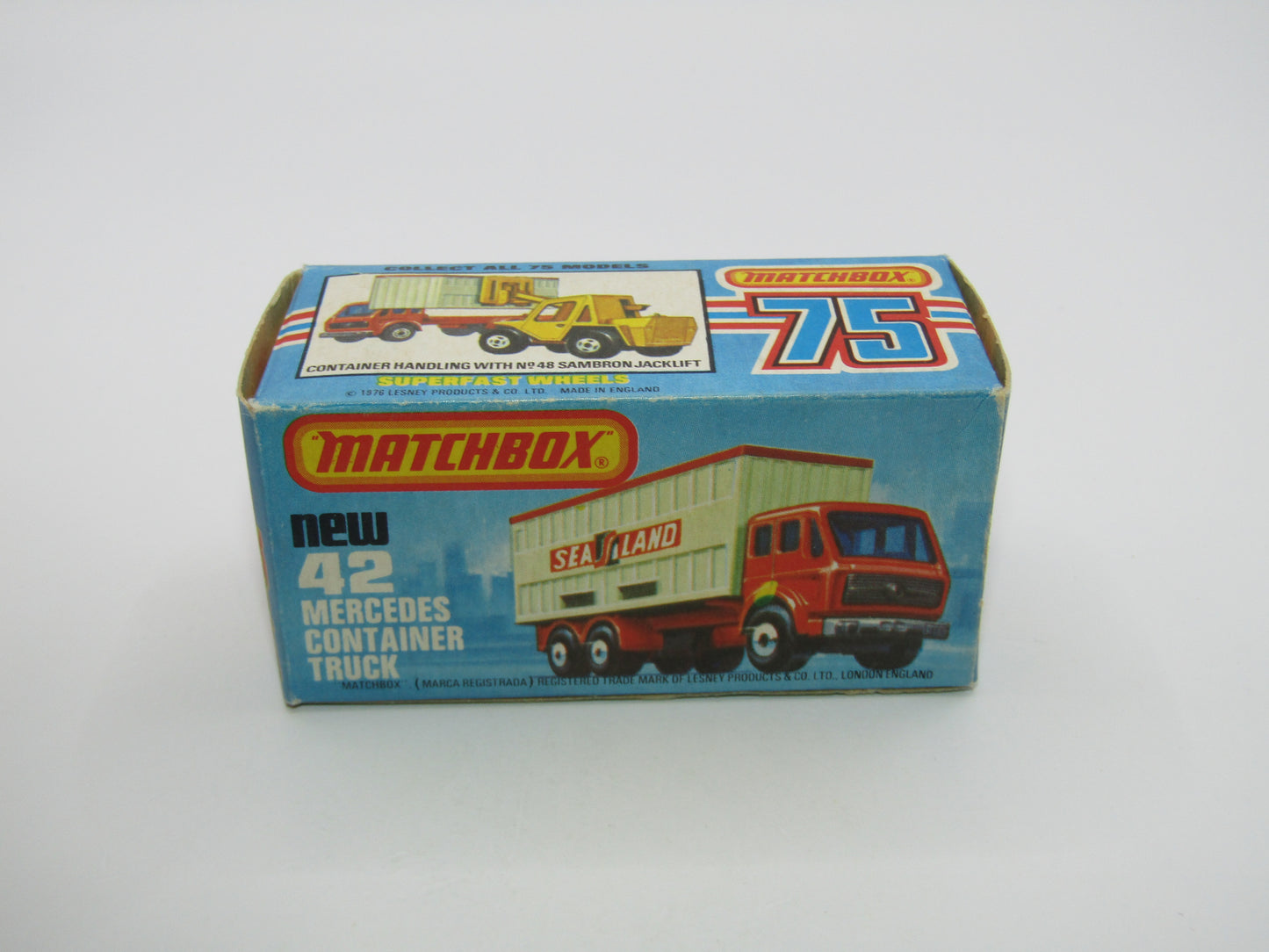 Matchbox Superfast No 42C Mercedes Container Truck TAN OCL