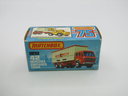 Matchbox Superfast No 42C Mercedes Container Truck TAN OCL