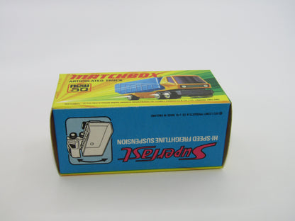 Matchbox Superfast 50B Articulated Truck LEMON Yellow PURPLE Windows