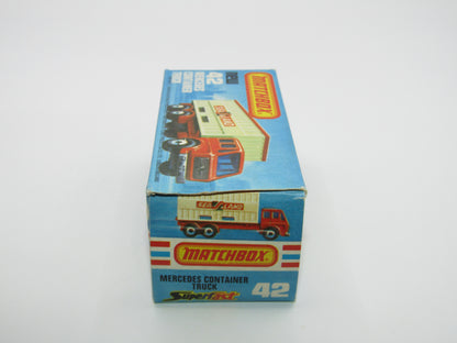 Matchbox Superfast No 42C Mercedes Container Truck TAN OCL