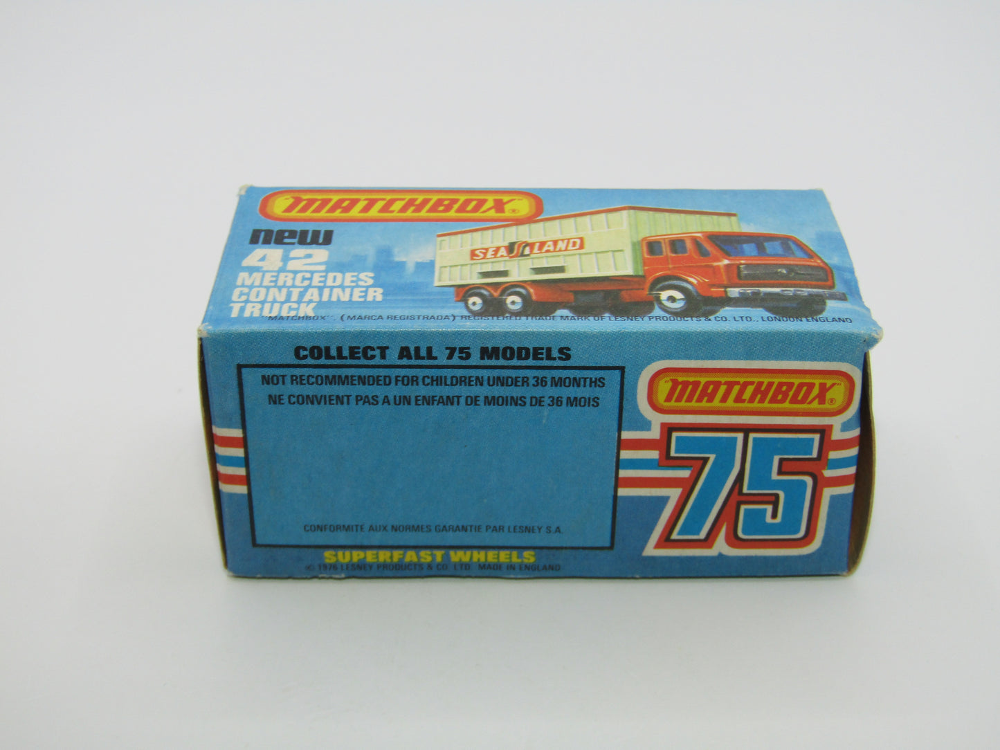 Matchbox Superfast No 42C Mercedes Container Truck TAN OCL
