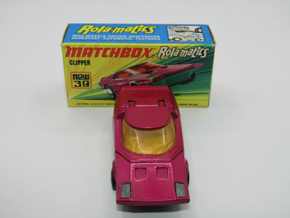 Matchbox Superfast 39A Clipper Purple UNPAINTED Base WHITE Exhausts