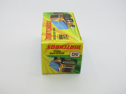 Matchbox Superfast 50B Articulated Truck Light Yellow CHEVRON Labels