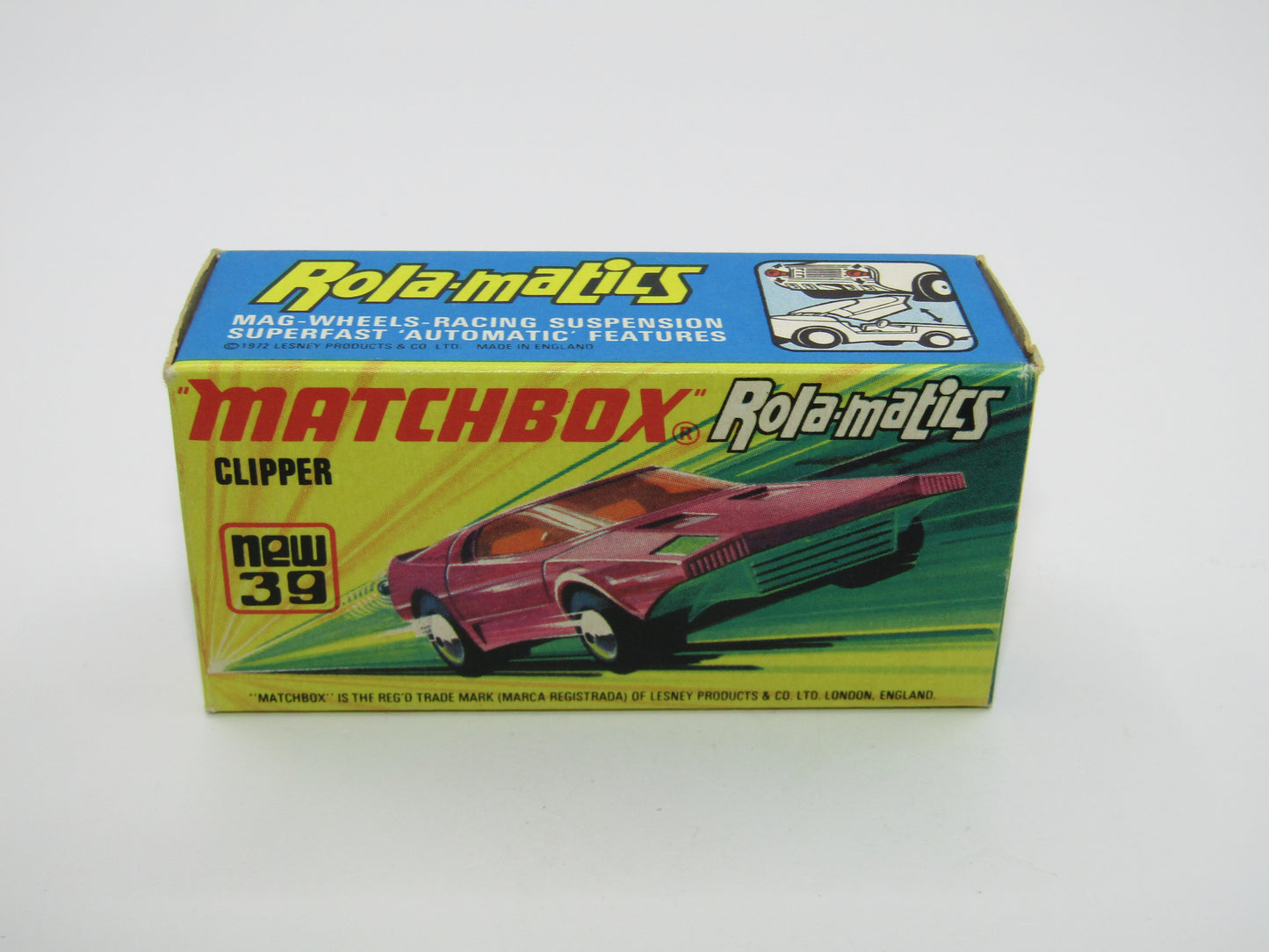 Matchbox Superfast 39A Clipper Purple UNPAINTED Base WHITE Exhausts