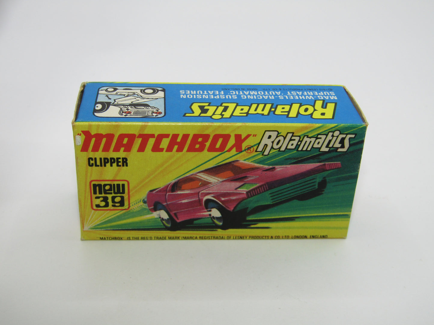 Matchbox Superfast 39A Clipper Purple UNPAINTED Base WHITE Exhausts