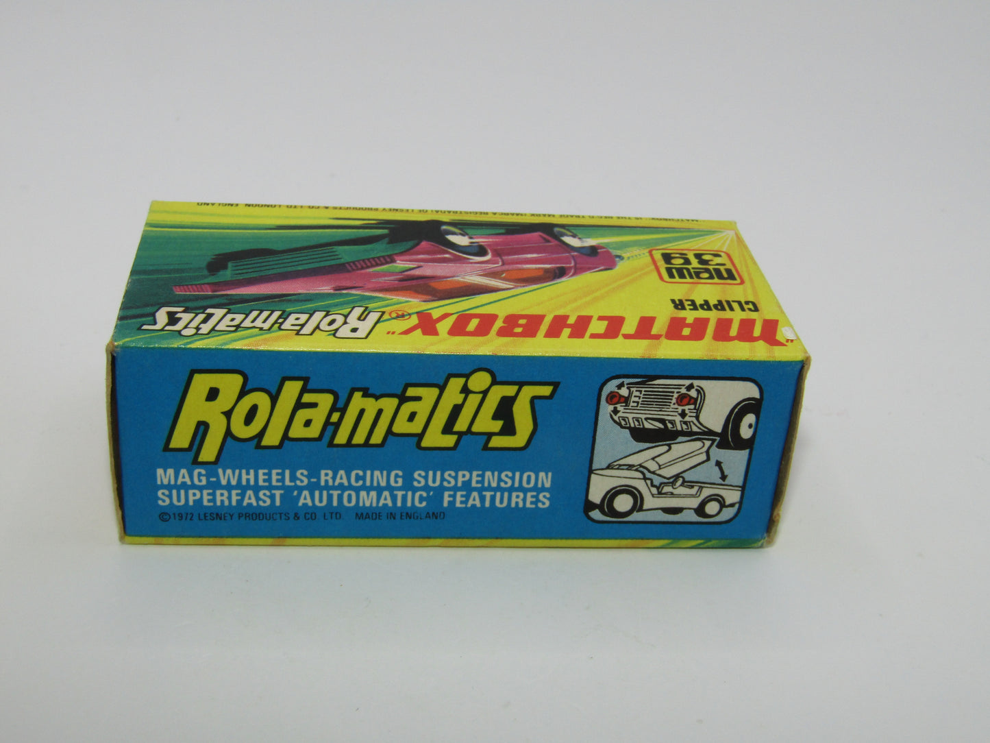 Matchbox Superfast 39A Clipper Purple UNPAINTED Base WHITE Exhausts