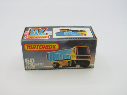 Matchbox Superfast 50B Articulated Truck Dark Yellow Purple Windows