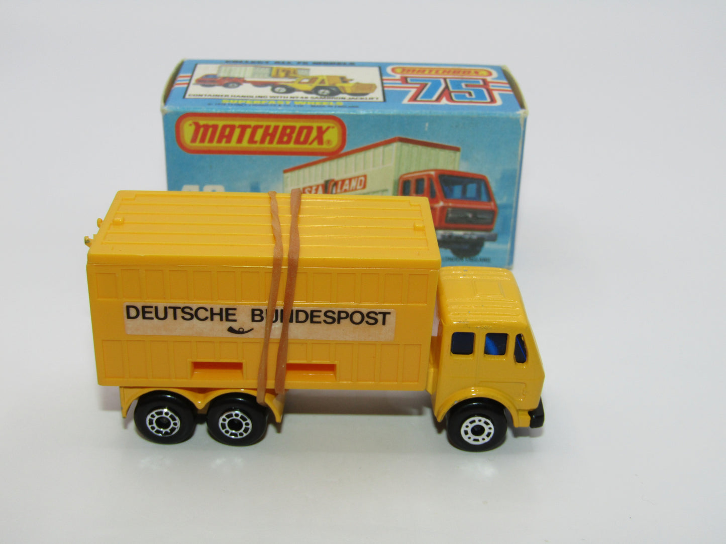Matchbox Superfast no 42C Mercedes Truck YELLOW Deutsche Bundespost