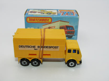 Matchbox Superfast no 42C Mercedes Truck YELLOW Deutsche Bundespost