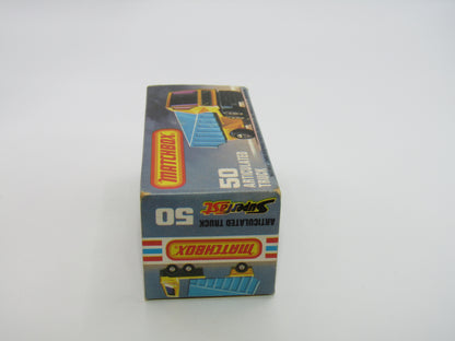 Matchbox Superfast 50B Articulated Truck Dark Yellow Purple Windows