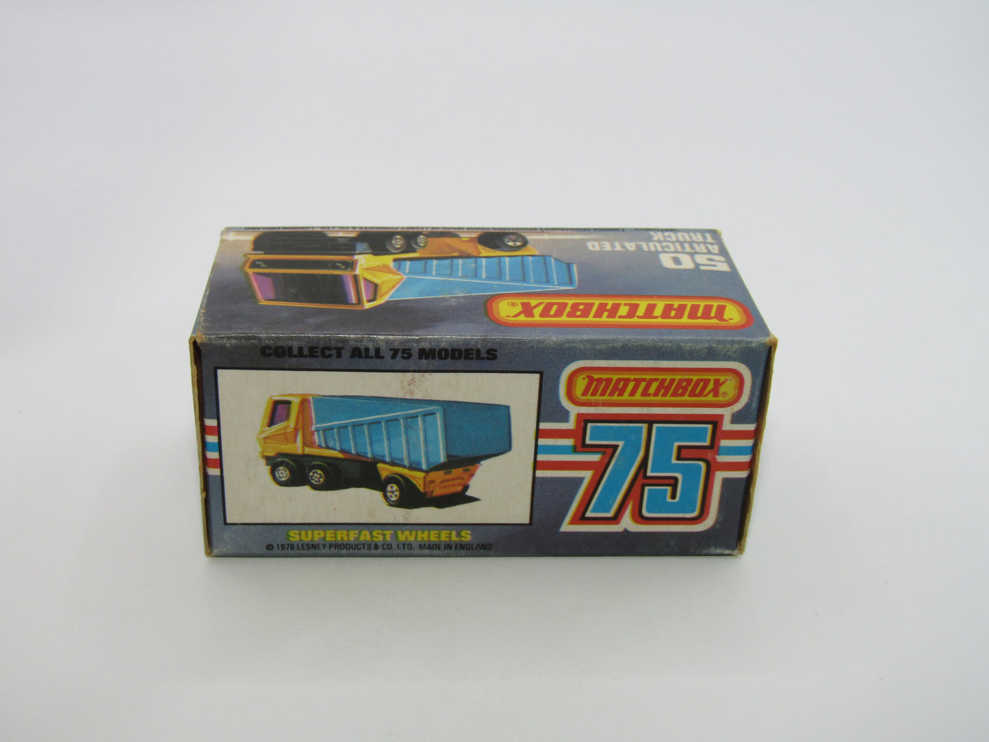 Matchbox Superfast 50B Articulated Truck Dark Yellow Purple Windows