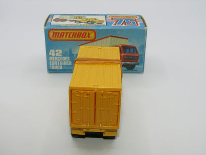 Matchbox Superfast no 42C Mercedes Truck YELLOW Deutsche Bundespost