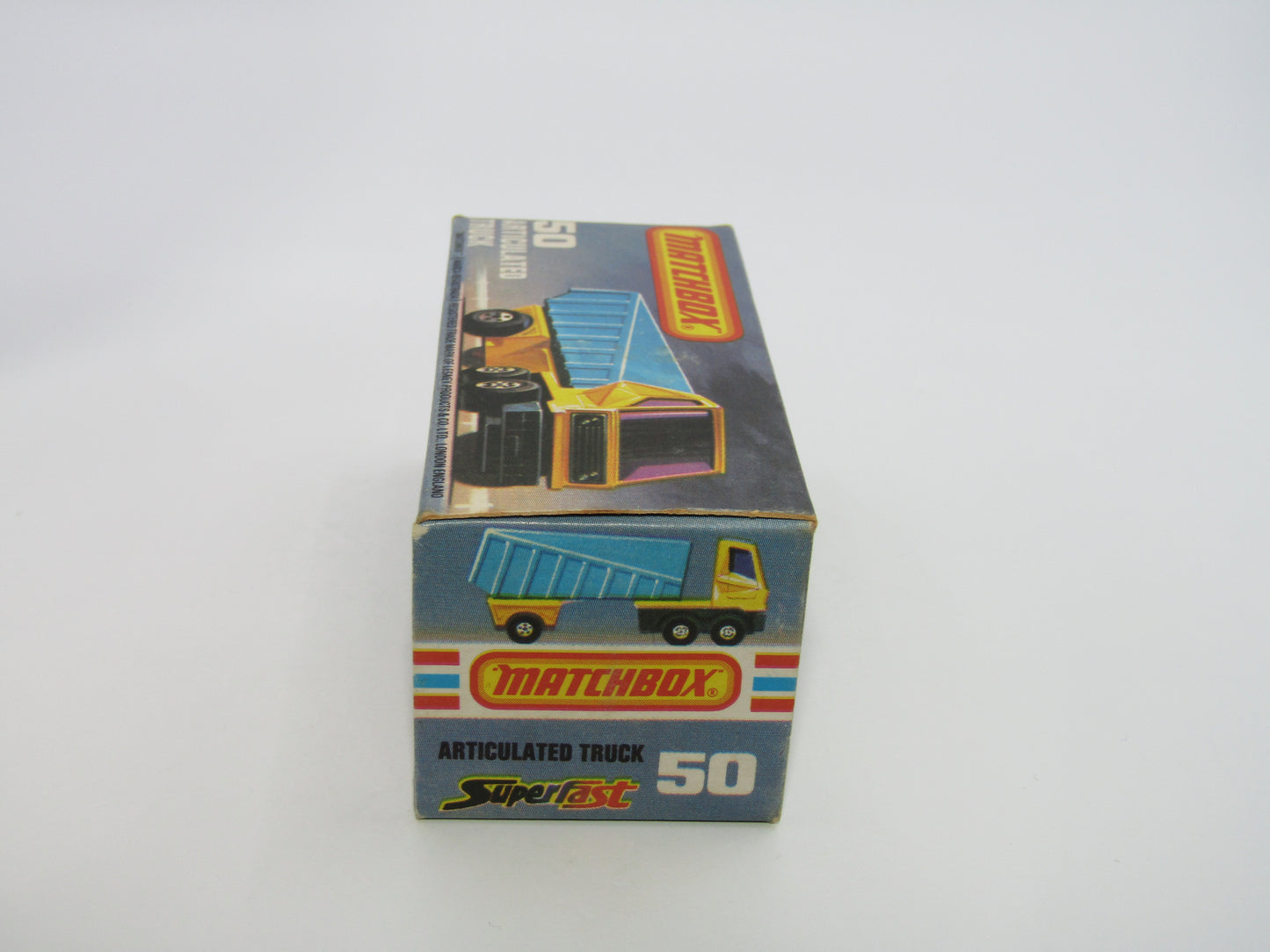 Matchbox Superfast 50B Articulated Truck Dark Yellow Purple Windows