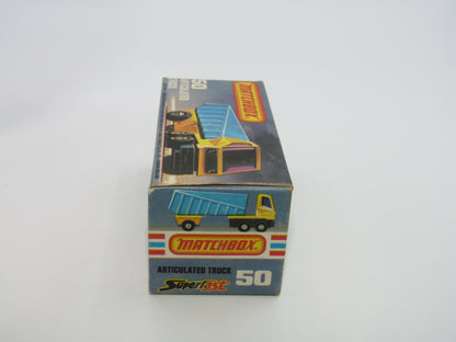 Matchbox Superfast 50B Articulated Truck Dark Yellow Purple Windows