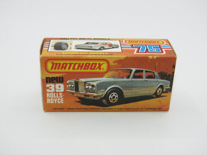 Matchbox Superfast 39B Rolls Royce Silver Shadow Gold SILVER PAINTED Base