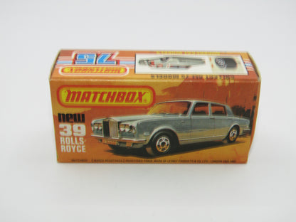 Matchbox Superfast 39B Rolls Royce Silver Shadow Gold SILVER PAINTED Base