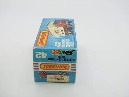 Matchbox Superfast no 42C Mercedes Truck YELLOW Deutsche Bundespost